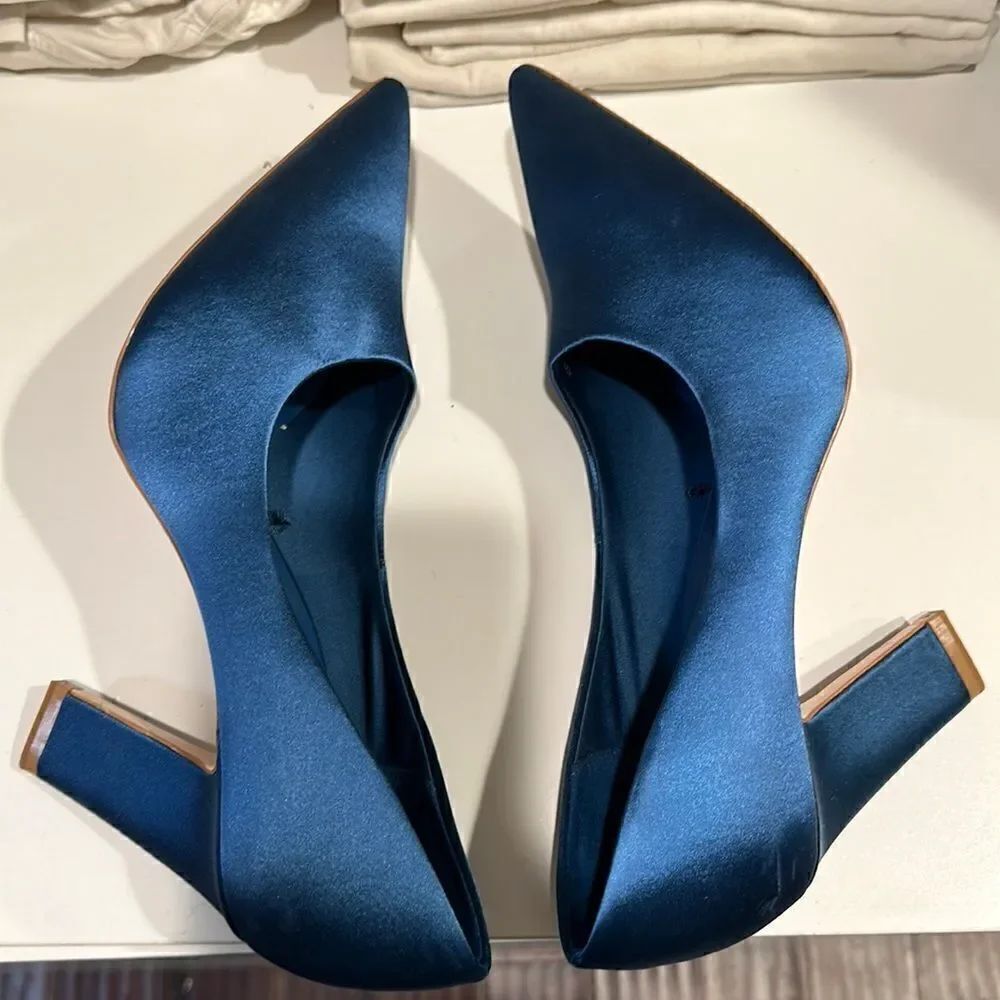 Zara size 41 blue heels women